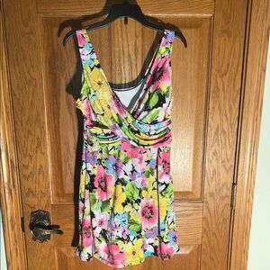 Pretty floral print swimsuit .
